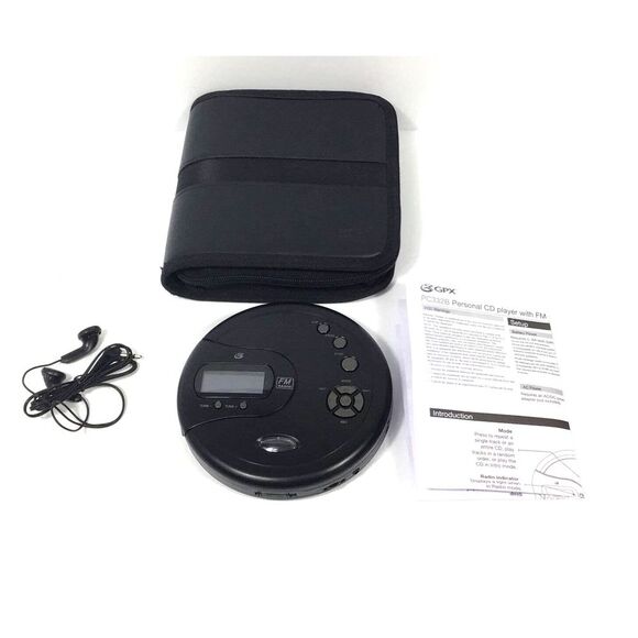 GPX Portable CD/FM Player Model PC332B W/ Headphones Personal Discman - Picture 1 of 7